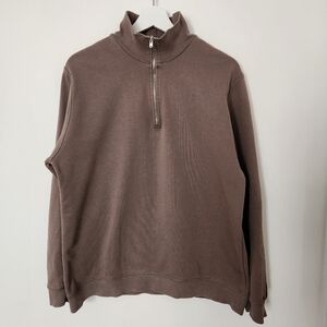Norse Projects Niels Coolmax Quarter Zip Sweatshirt Brown L